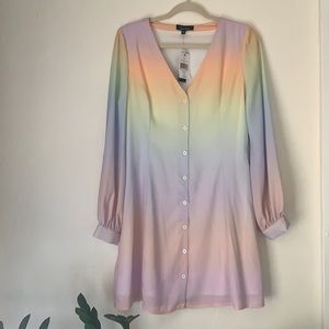NWT Lea & Viola Rainbow Tie-Dye Dress